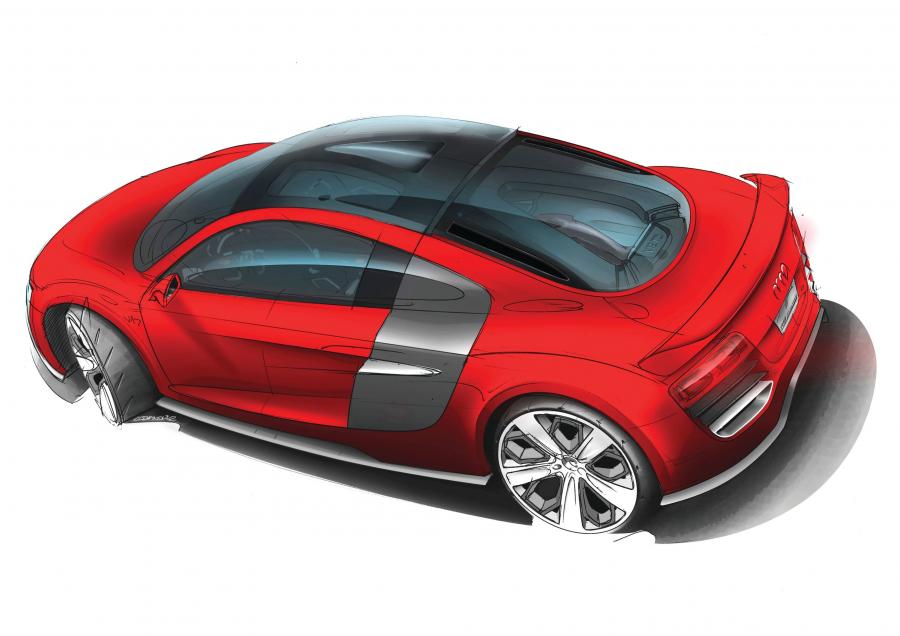 Эскиз Audi R8 TDI Le Mans Concept 2008 года  (фото 16 из 19)